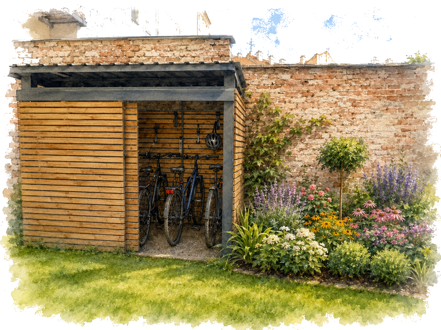 Secure bicycle storage for guests of Marienhof Apartments